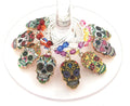 Cinco De Mayo Skull Wine Charms by PixieWineCharms