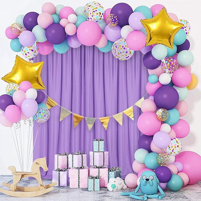DWCN 10x8 FT Lavender Backdrop Curtains - Image 6