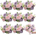 8 Bundles Artificial Peonies Flowers Boho Faux Flowers Arrangements Artificial by Yuxung