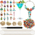 DIY Wine Glass Charms Kit, Glass Identifiers by Acootima