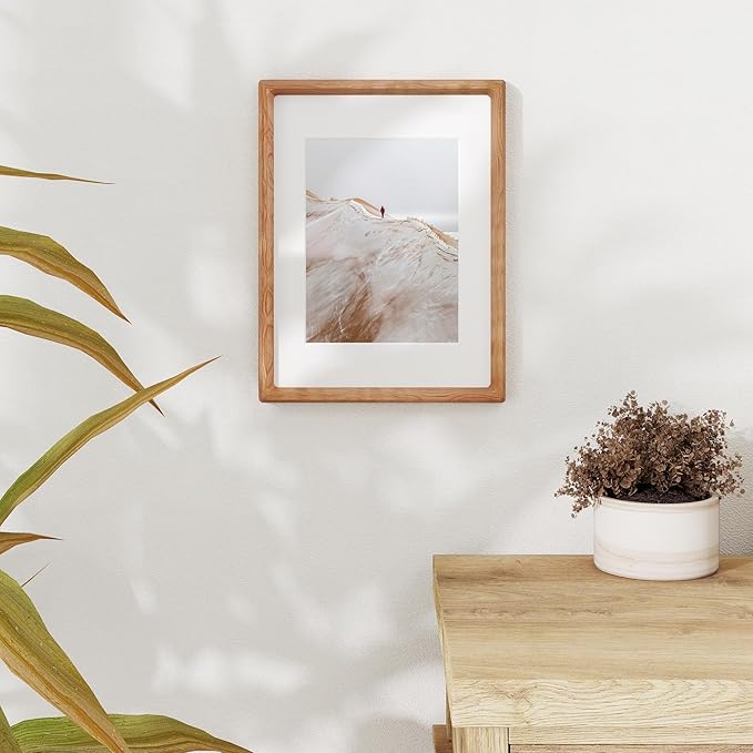 9x12 Picture Frame USA-Sourced Natural Cherry Wood Solid Original Wood Photo - Image 5