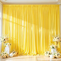 Gold Satin Backdrop Curtains 2 Panels by WishCare