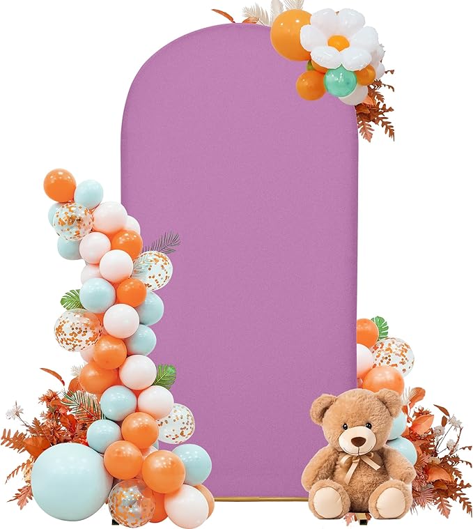 Wedding Arch Cover 4FT Arch Backdrop Cover Spandex Fitted Arch Cover by Unknown