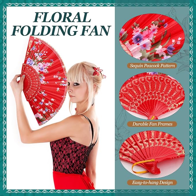 Geetery 30 Pcs Folding Hand Fan - Image 4