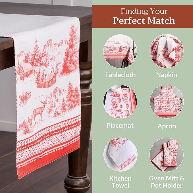 Maison d' Hermine Table Runner 100% Cotton Double Layer Table Runners 72 inches - Image 5