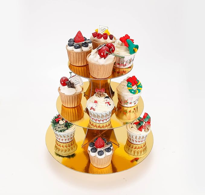 3-Tier Cupcake Stand, Tiered DIY Cupcake Stand Tower by funnytrendypartysupplies