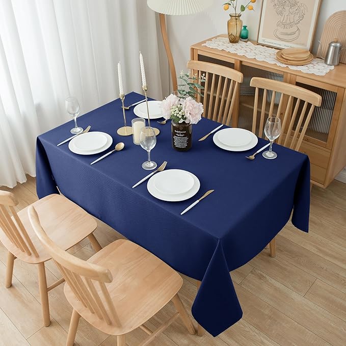 Biscaynebay Textured Fabric Tablecloths 90x132 Inches Rectangular, Wedding and - Image 7