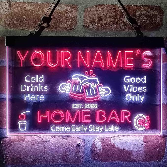 ADVPRO Personalized Your Name Custom Home Bar Beer Established Year Dual Color - Image 2