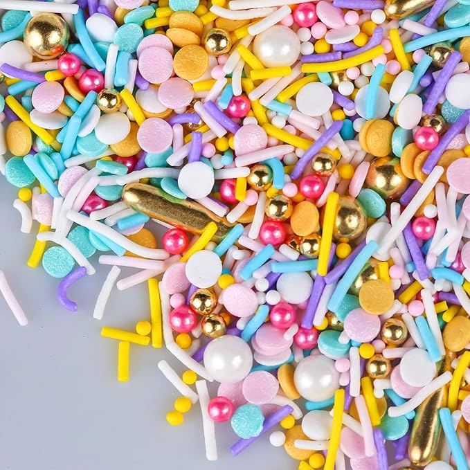 Rainbow Sprinkles for Cake Decorating 7ounce Cake sprinkles for Cupcakes Topper by cobakey-DessertDecorations