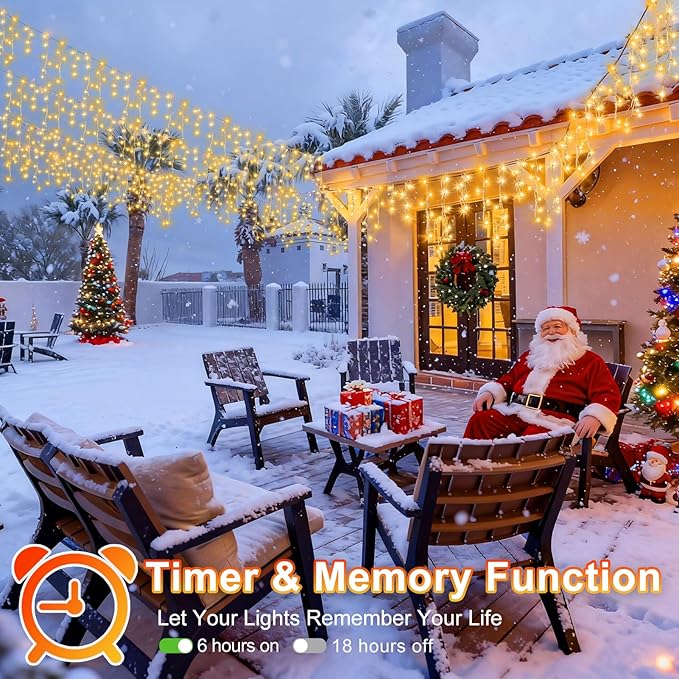KNONEW 164FT 1600 LED Christmas Lights Outdoor Decoration - Image 7