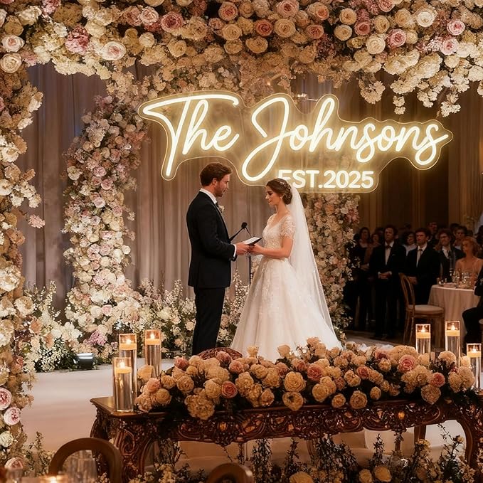 Custom Neon Sign for Wall Decor Personalized LED Neon Wedding Light Sign - Image 3