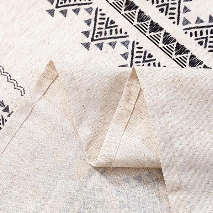 MYSKY HOME 60x84 Boho Rectangle Tablecloth Linen Farmhouse Tablecloth - Image 2