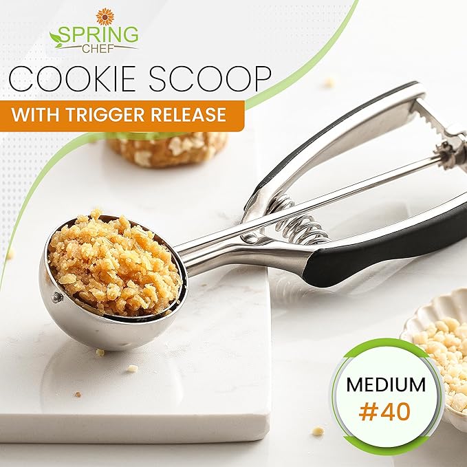 Spring Chef Medium #40 Stainless Steel Cookie Scoop - Image 7
