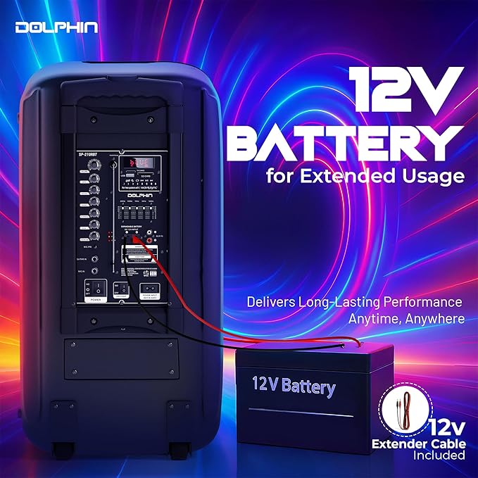 Dolphin 1000W Karaoke Party Speaker - Image 6