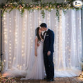 White Tulle Backdrop Curtain by Gogoparti