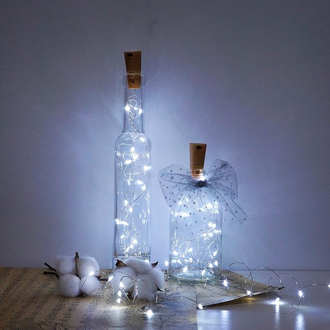 20 LED Wine Bottle Lights with Cork, 15 Pack Battery Operated Cork Shape Fairy - Image 6