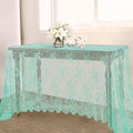 LuoluoHouse Green Lace Tablecloth 6pcs Table Fabric 60x120 Inch by LuoluoHouse
