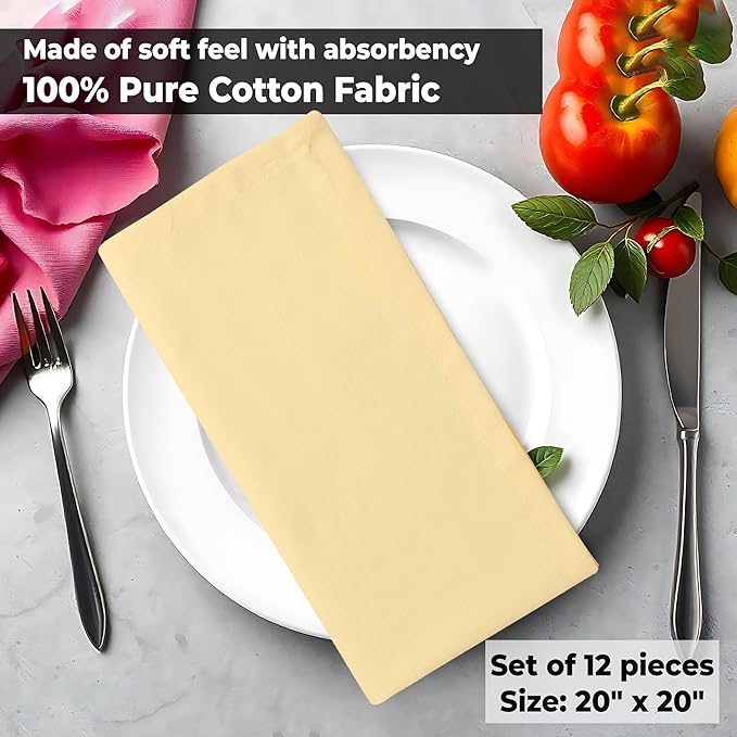 Urban Villa Fall Cloth Napkins 100% Cotton Slub Absorbent Dinner Napkins - Image 4