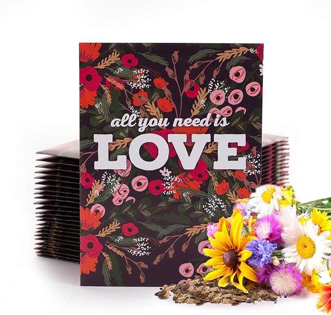 All You Need is Love Bouquet 25 Wildflower Packets by OfficialBentleySeedProducts