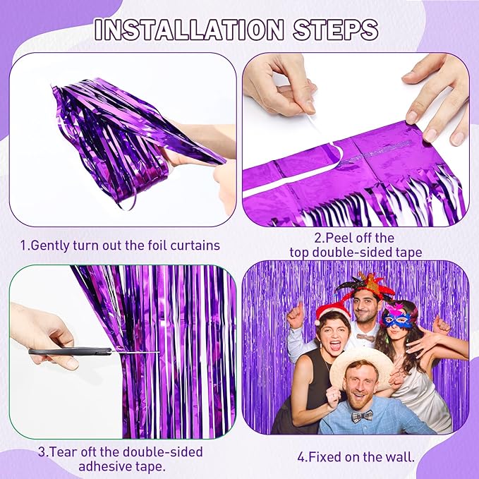 Purple Foil Curtain Backdrop - Image 7
