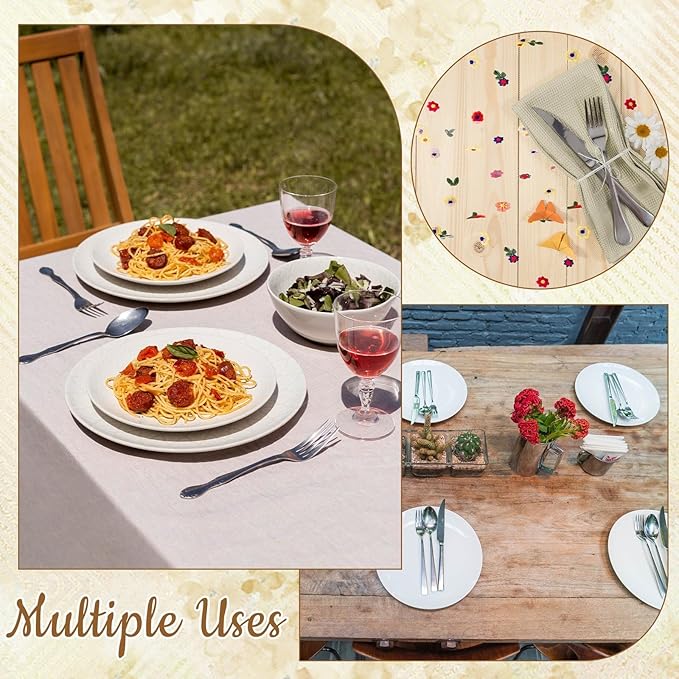 6PCS Champagne Floral Table Runner 10 FT, Embroidery Daisy Table Runners - Image 6