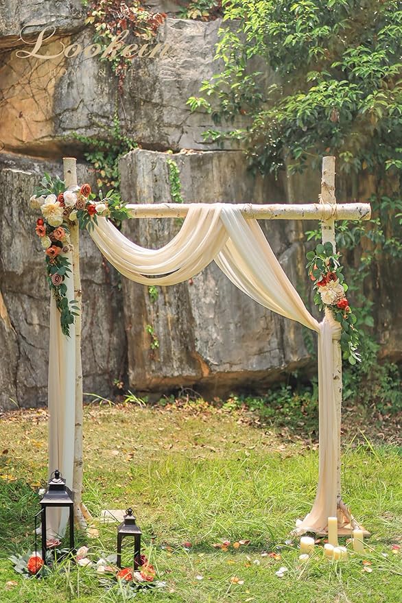 Lookein Chiffon Arch Fabric Drapes - Image 7