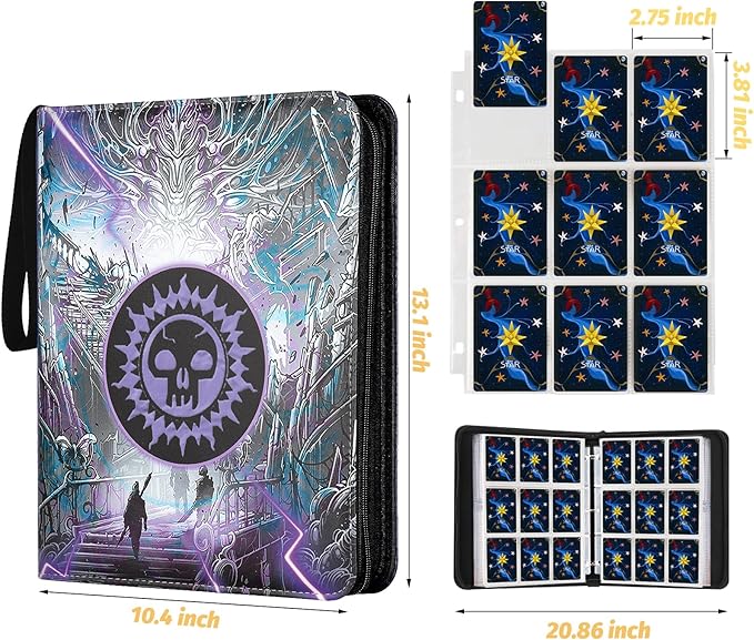 Card Binder for MTG Cards, Premium 9 Pocket Card Binder for Trading Cards - Image 4