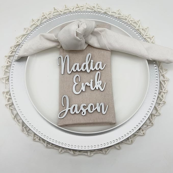 Wedding Name Tags, Personalized Place Cards Table Decoration - Image 5
