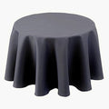 Biscaynebay Textured Fabric Round Tablecloths 70", Dark Grey Water Resistant by Biscaynebay
