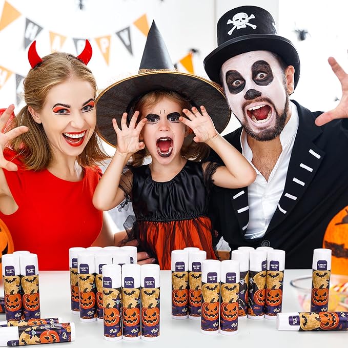 DMSKY 60 Pcs Halloween Lip Balm Bulk, Halloween Party Favors Bulk, Halloween - Image 3