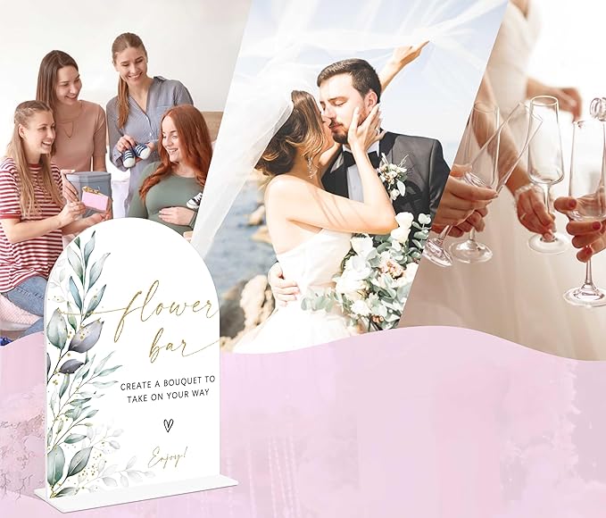 Acrylic Wedding Signs, Wedding Reception Signage, Bridal Shower Table Decor - Image 5