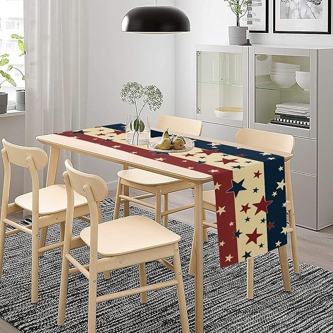 Memorial Day Table Runner, 4th of July American Patriotic Independence Day - Image 3