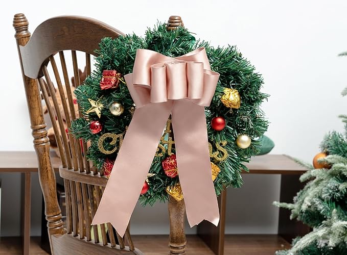 Rose Gold Satin Ribbon Double-Faced Wired Ribbons - Image 6