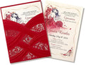 50pcs Laser Cut Quinceanera Invitations by FANEYA