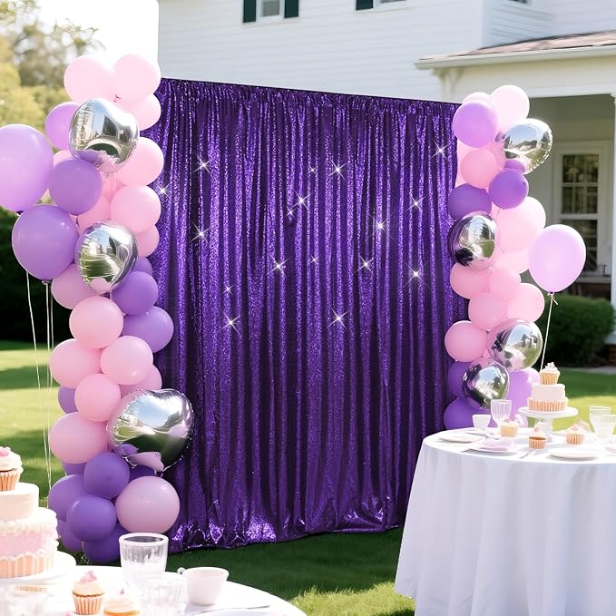 SquarePie Sequin Backdrop Less Transparent Background Sparkly Curtain - Image 4