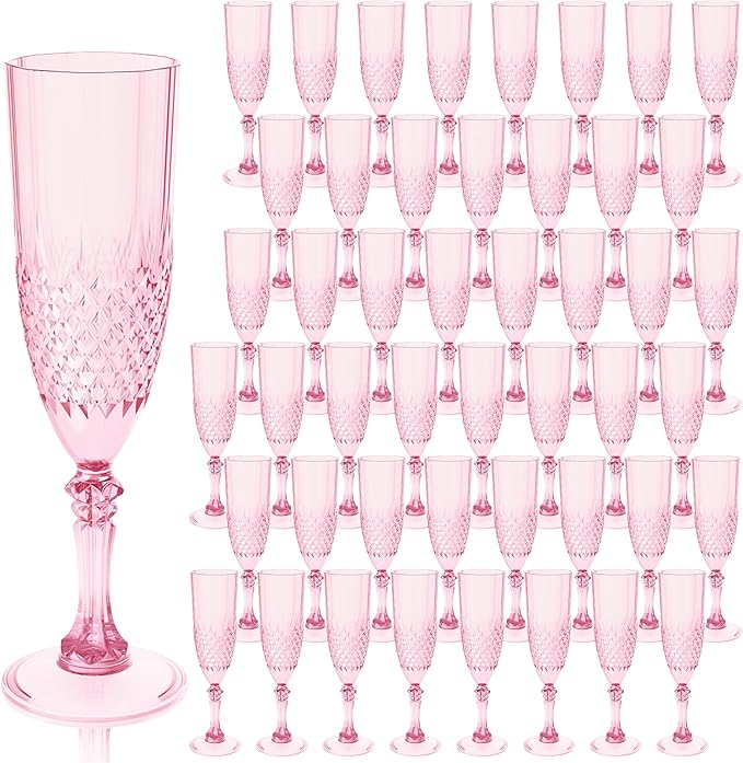Plastic Champagne Flutes, for Weddings Bachelor Parties Toasting and Events by LEYIQUCHAMPAGNEWINEGLASSES