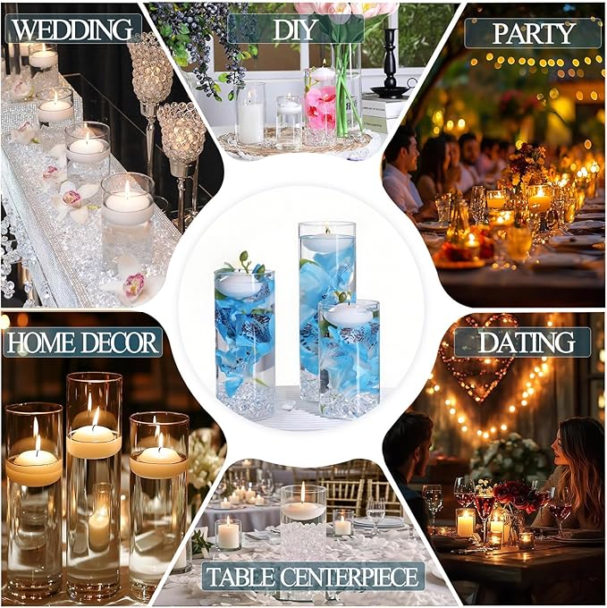 4 PCS Glass Vases for Centerpieces - Image 3