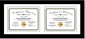 Creative Picture Frames 10X24Bk-W Black Horizontal Double Diploma Frame by CreativePictureFrames