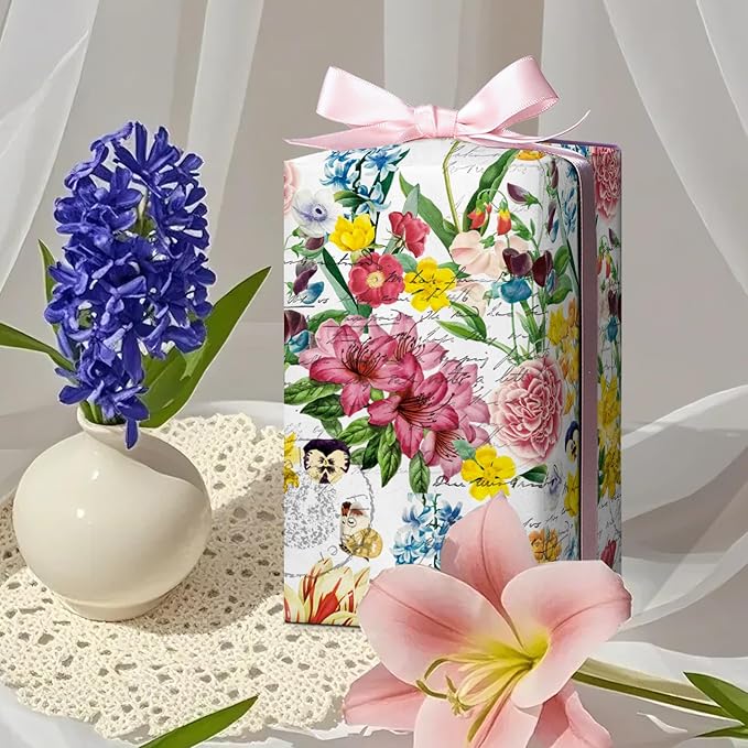 WRAPAHOLIC Floral Wrapping Paper Roll - Image 4