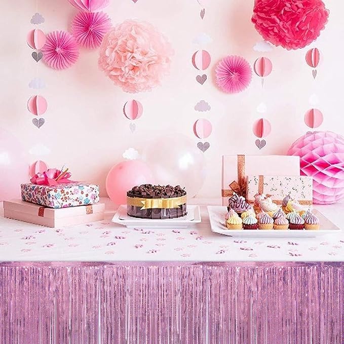 Laser Pink Birthday Decorations Tinsel Garland Parade Float Decorations - Image 6