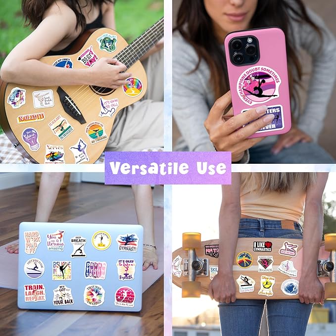 200PCS Gymnastics Stickers for Girls, Motivational Gymnastics Vinyl Stickers - Image 4