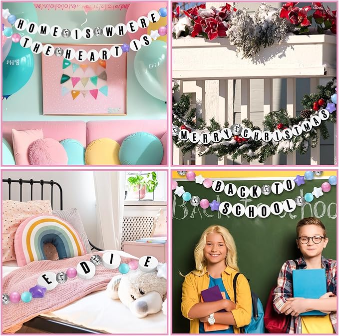 Giant Friendship Bracelet Garland Kit, DIY Birthday Banner - Image 5