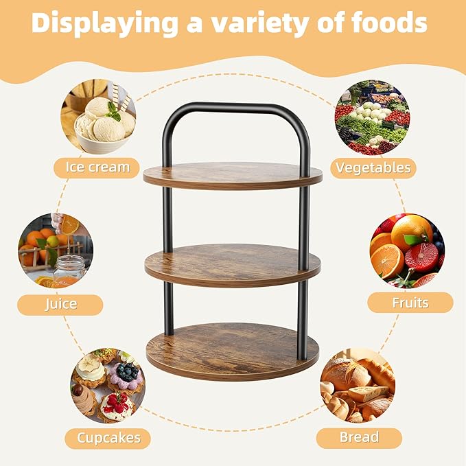 2 Pack Wooden Cupcake Stand, 3 Tier Large Cupcake Tower Stand 50 Cupcakes - Image 6