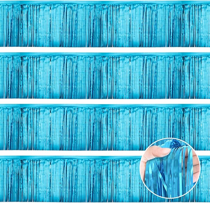 Light Blue Birthday Decorations Tinsel Garland Parade Float Decorations by YUKL