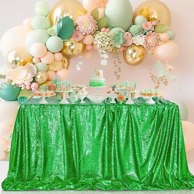QueenDream 60x102 Inches Green Table Clothes by QueenDream