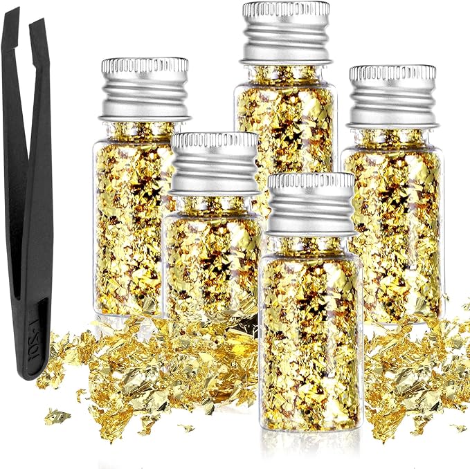 5Pcs Decorative Gold Leaf by Unknown