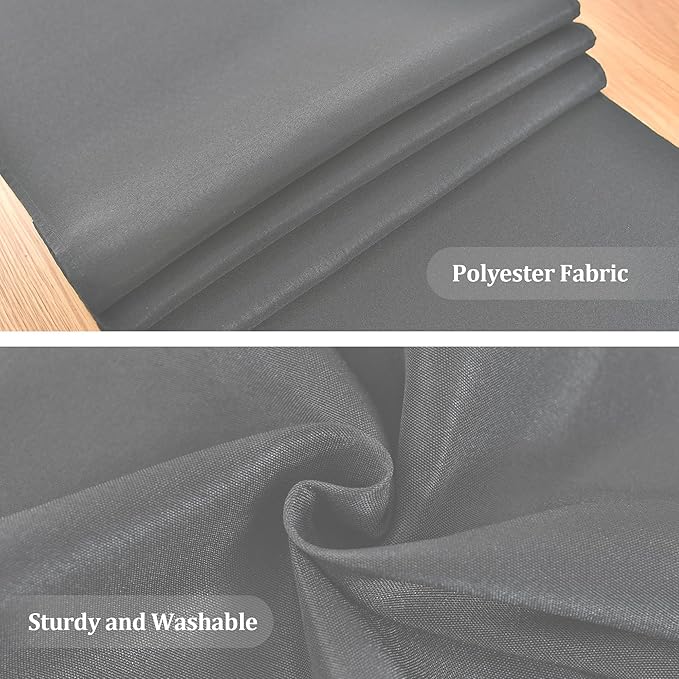 Farmhouse Grey Table Runner Dining Table Runners 48 Inches Long Coffee Table - Image 4