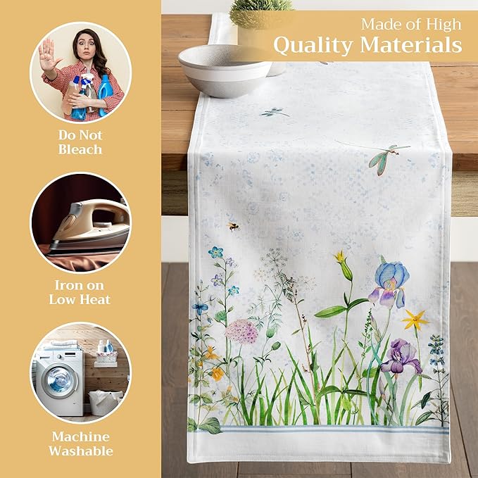 Maison d' Hermine Table Runner 100% Cotton Double Layer Table Runners 72 inches - Image 3