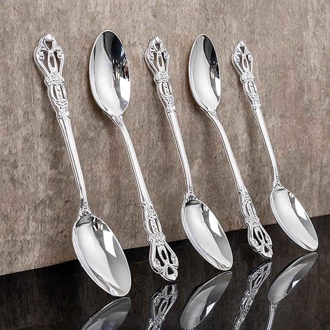 75PCS Silver Plastic Spoons - Image 3