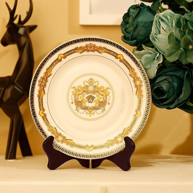 Tatuo 4 Packs Wooden Display Stand Decorative Plate Stands - Image 6
